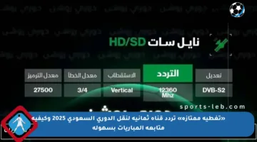 «تغطية ممتازة» تردد قناة ثمانية لنقل الدوري السعودي 2025 وكيفية متابعة المباريات بسهولة